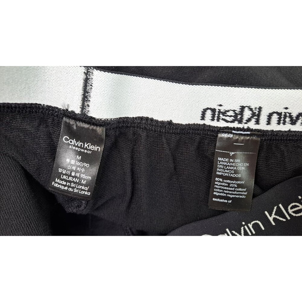 Calvin Klein Black Sleepwear Pants Women Medium Joggers Lounge New QS6943-001 - Picture 5 of 8